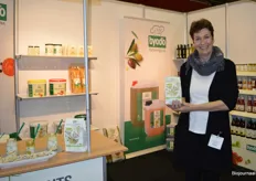 Susanne Gnoer van Byodo Naturkost hoopt ook op belangstelling vanuit Nederland voor de diverse biologische sauzen.
